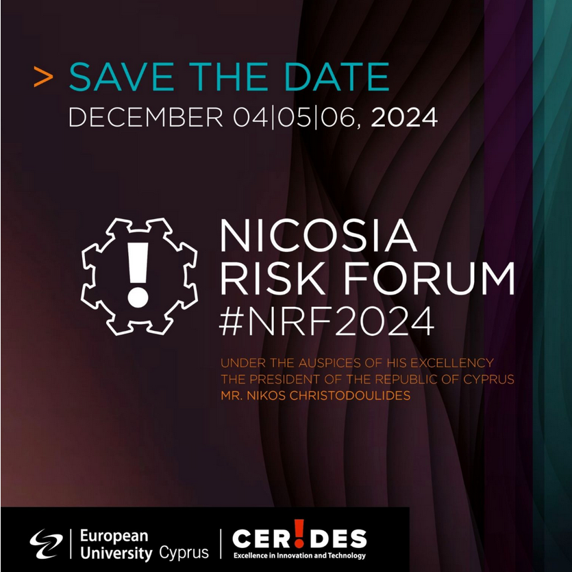 SAVE THE DATE: 4-6 December 2024 - NRF2024 (Nicosia Risk Forum)